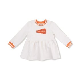 Angel Dear French Terry Sport - Varsity - Orange - French Terry Dress w/ Go Team Patch