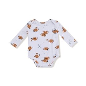 Angel Dear Footballs Playing Football - Lap Shoulder Bodysuit
