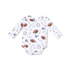 Angel Dear Touchdown Time - Navy - Lap Shoulder Bodysuit