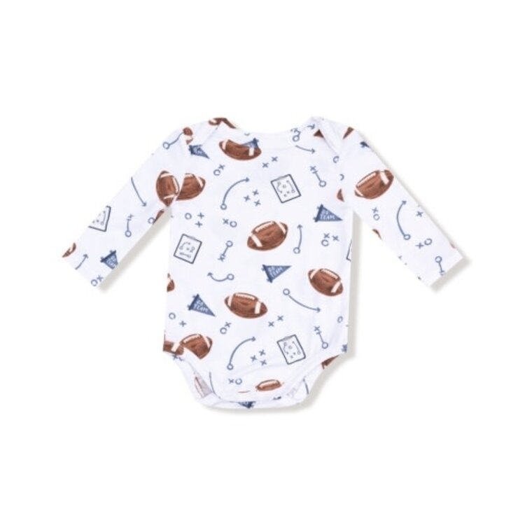 Angel Dear Touchdown Time - Navy - Lap Shoulder Bodysuit