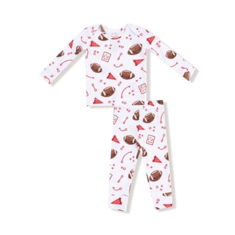 Angel Dear Touchdown Time - Red -L/S Loungewear Set