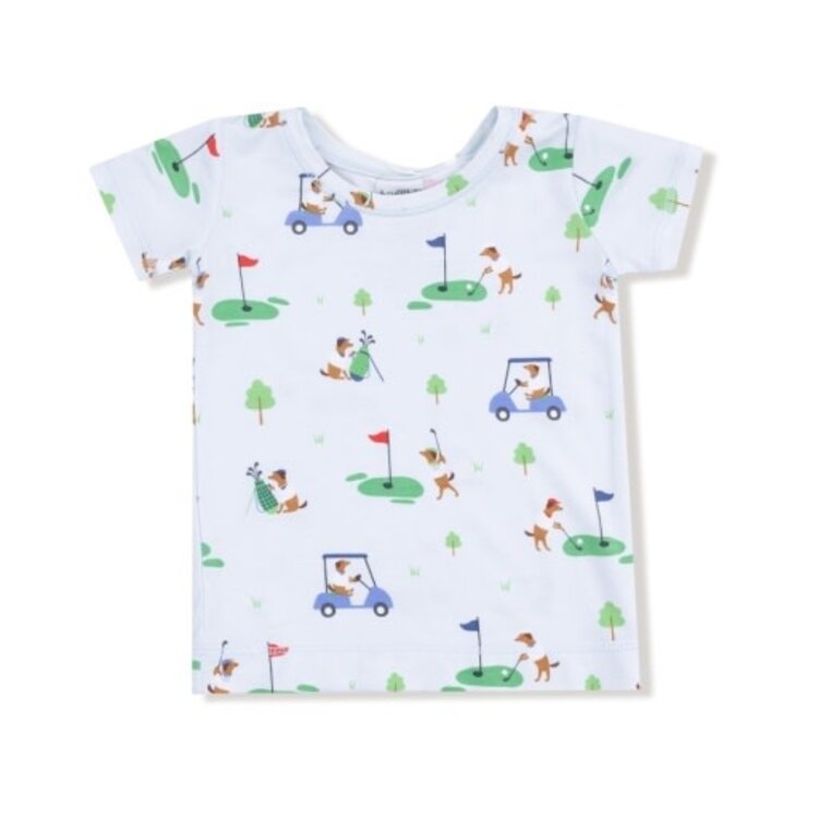 Angel Dear Dog Gone Golf - Blue - S/S Loungewear Set