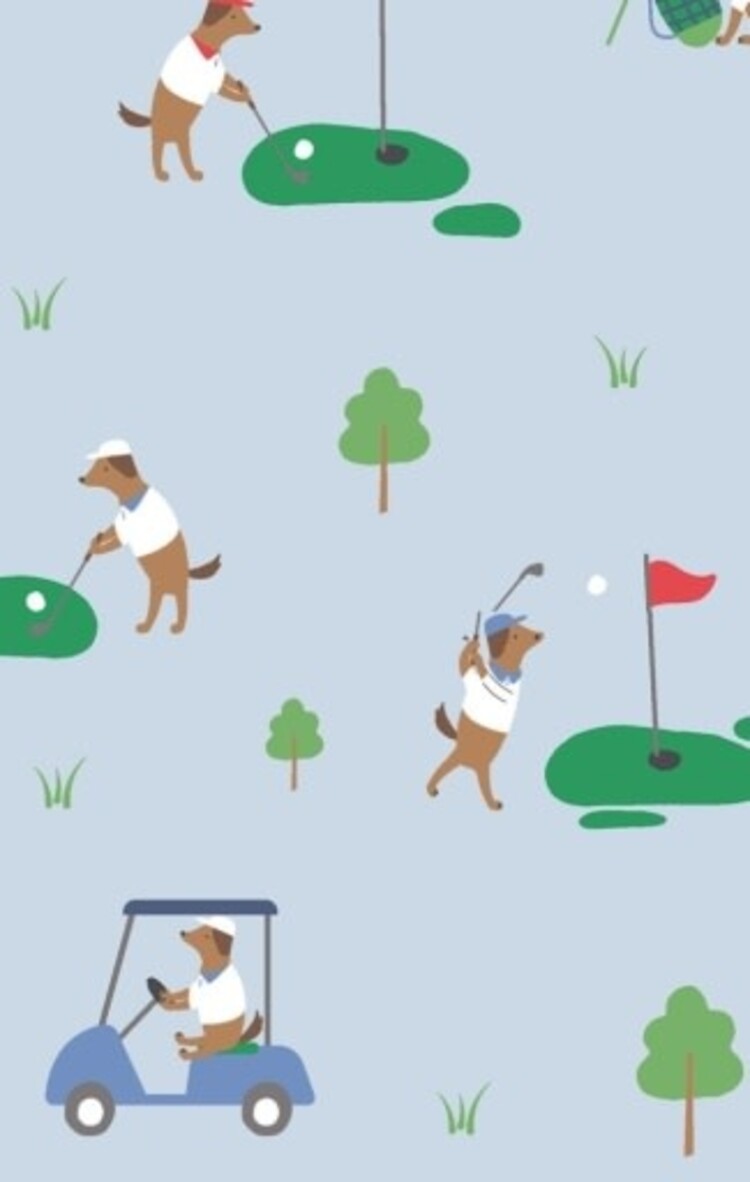 Angel Dear Dog Gone Golf - Blue - S/S Loungewear Set