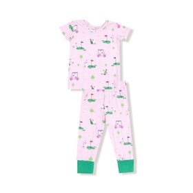 Angel Dear Dog Gone Golf - Pink - S/S Loungewear Set