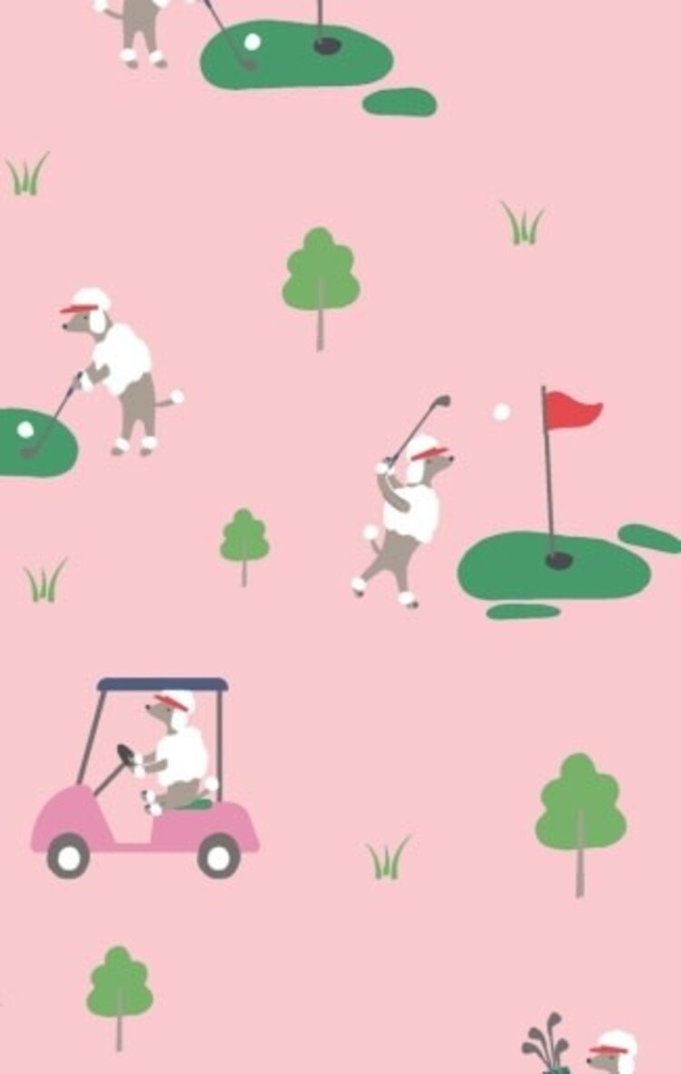 Angel Dear Dog Gone Golf - Pink - S/S Loungewear Set
