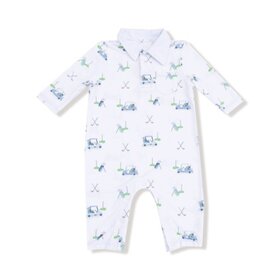 Angel Dear Baby Golf Carts - Blue -  Polo Romper