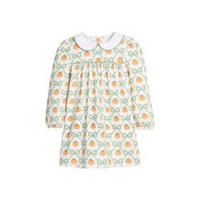 Little English Evelyn Dress - Pumpkin Trellis