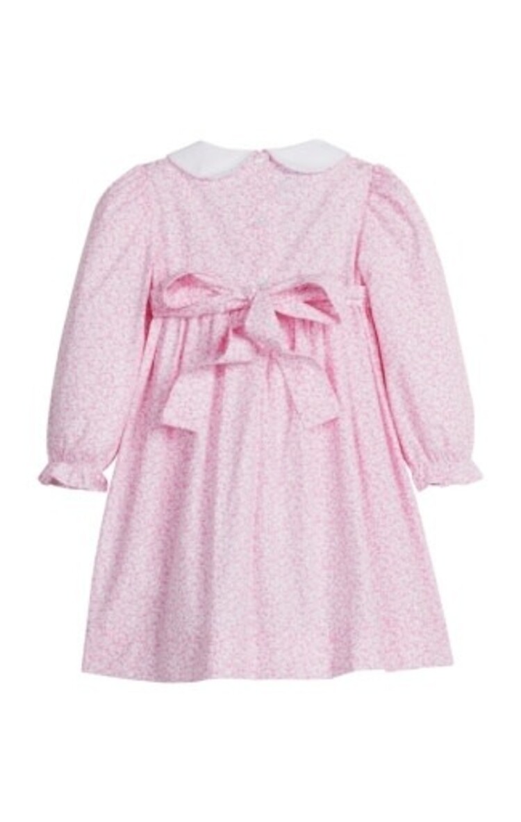 Smocked Natalie Dress - Pink Vinings