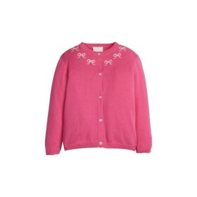 Embroidered Essential Cardigan - Pink Bows