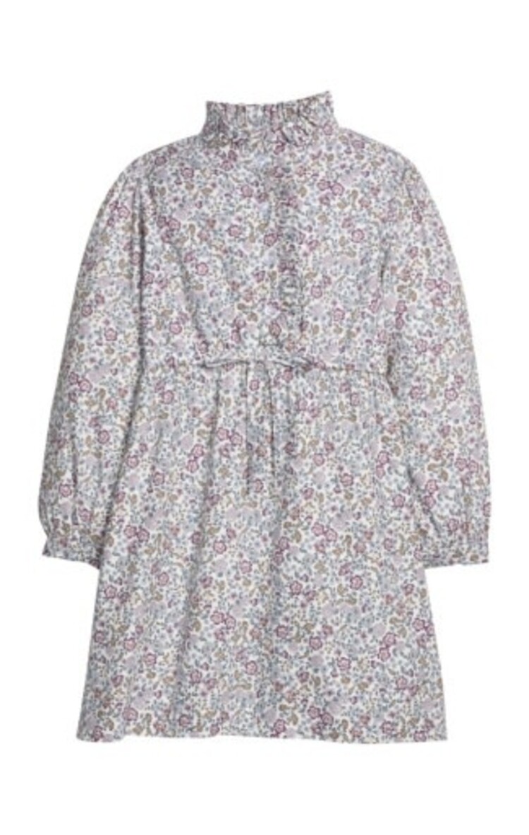 Little English Ruffled Shirt Dress