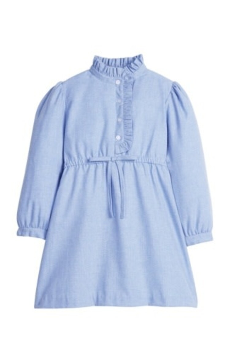 Little English Alaskan Flannel Ruff Shirt Dress