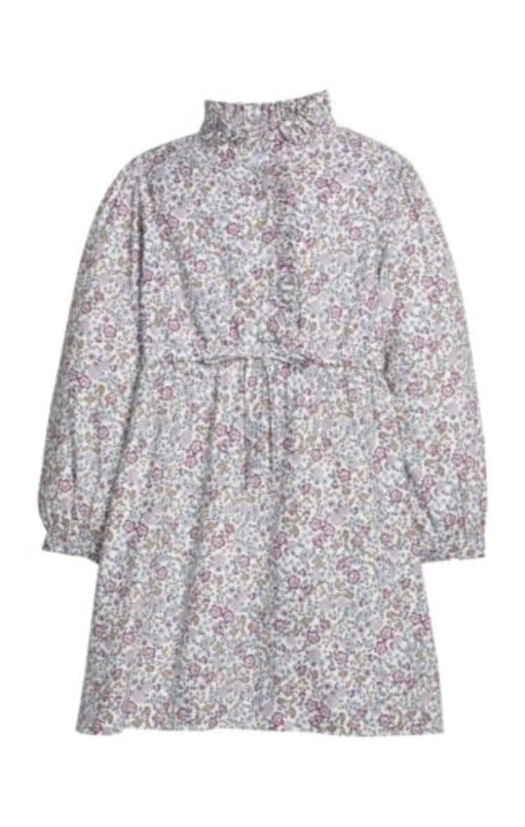 Little English Ruffled Shirt Dress