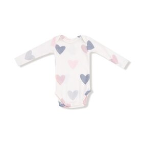 Angel Dear Hearts - Modal Rib - Lap Shoulder Bodysuit