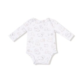 Angel Dear Neutral Pups - Lap Shoulder Bodysuit