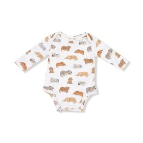 Angel Dear Napping Puppies - Lap Shoulder Bodysuit
