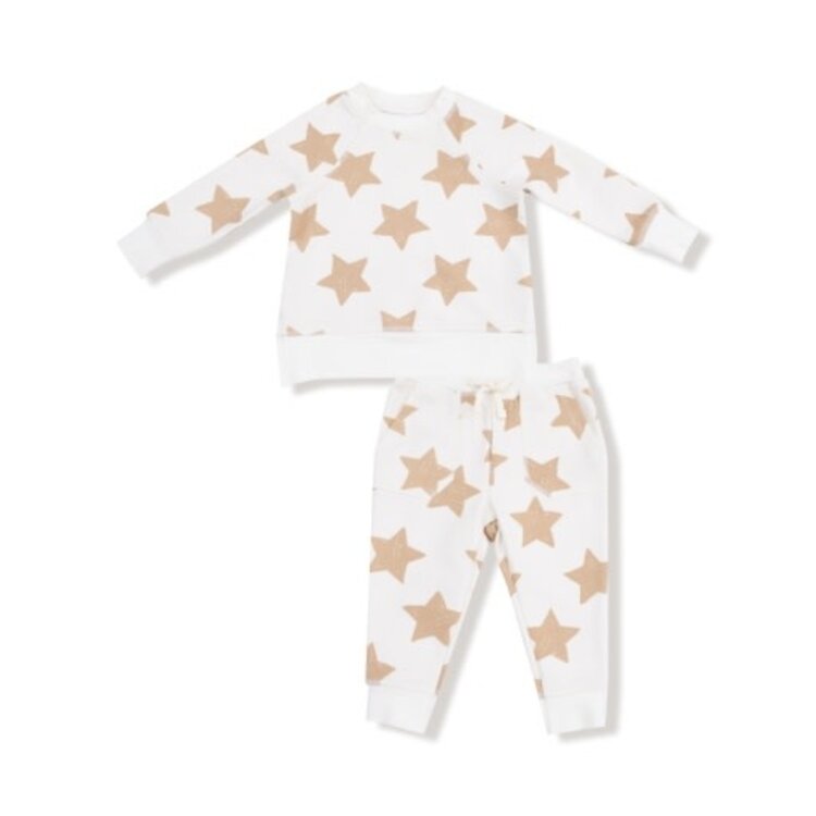 Angel Dear French Terry - Stars - Raglan Sweatshirt + Jogger Set