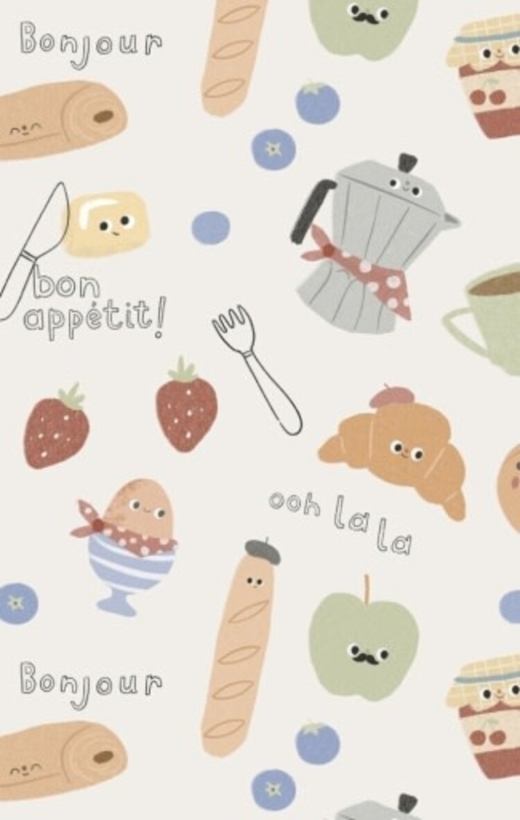 Angel Dear Bonjour Breakfast - 2 Way Zipper Footie