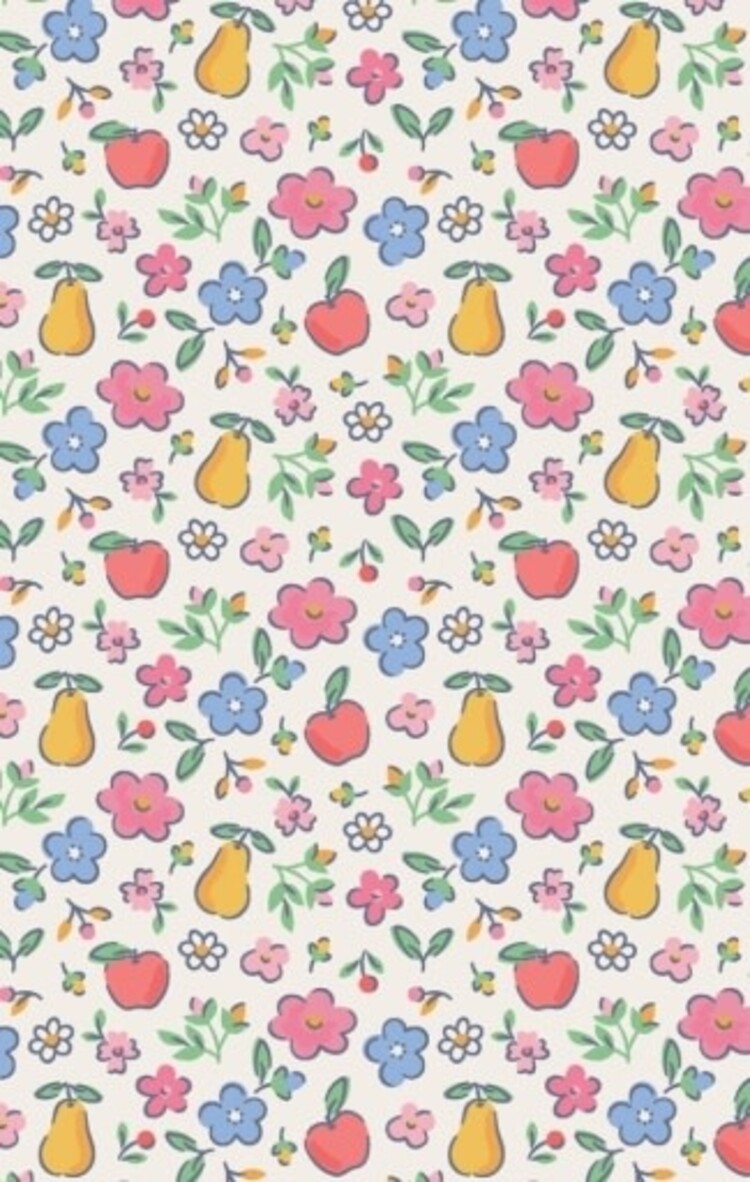 Angel Dear Fall Fruit Floral - Ruffle L/S Bodysuit