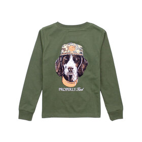 Properly Tied Olive Man's Best Friend LS Shirt