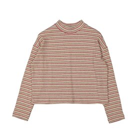 Mayoral Blush Stripes Mockneck Sweater