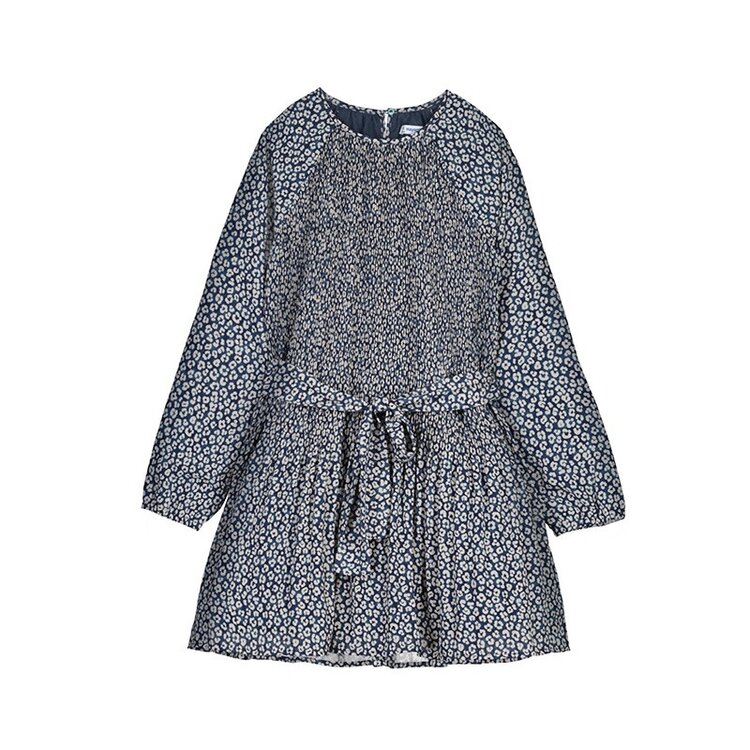 Mayoral Cheeta Print Pleated Dress