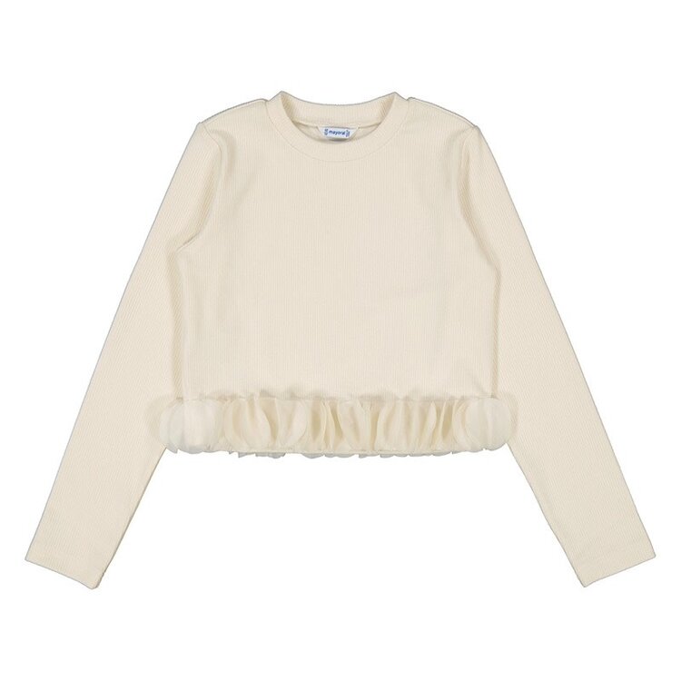 Mayoral Macchiato Petals Hem Top