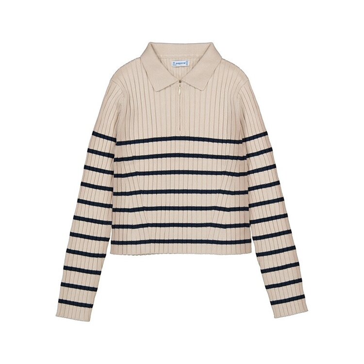 Mayoral Tapioca Black Stripe Sweater