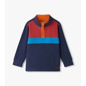 Hatley Navy Colour Block 1/4 Zip