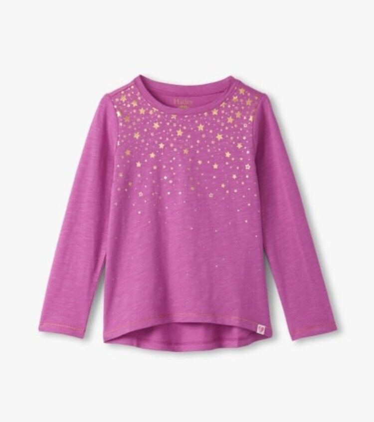 Hatley Orchid Falling Stars Tee
