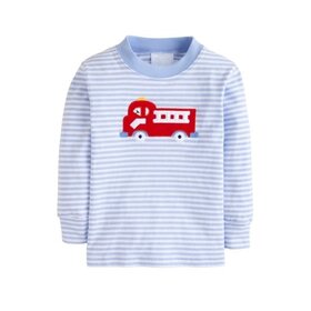 Little English Applique T-Shirt - Fire Truck