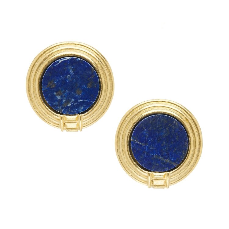 Susan Shaw Roma Blue Lapis Earrings