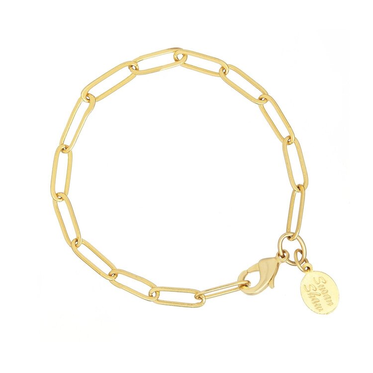 Susan Shaw Gold Paperclip Bracelet