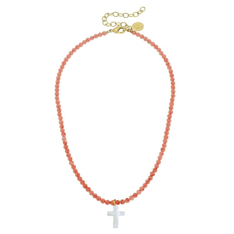 Susan Shaw Alys Cross Necklace