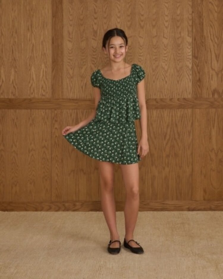 Rylee + Cru Inc. Green Ditsy Rachel Skirt