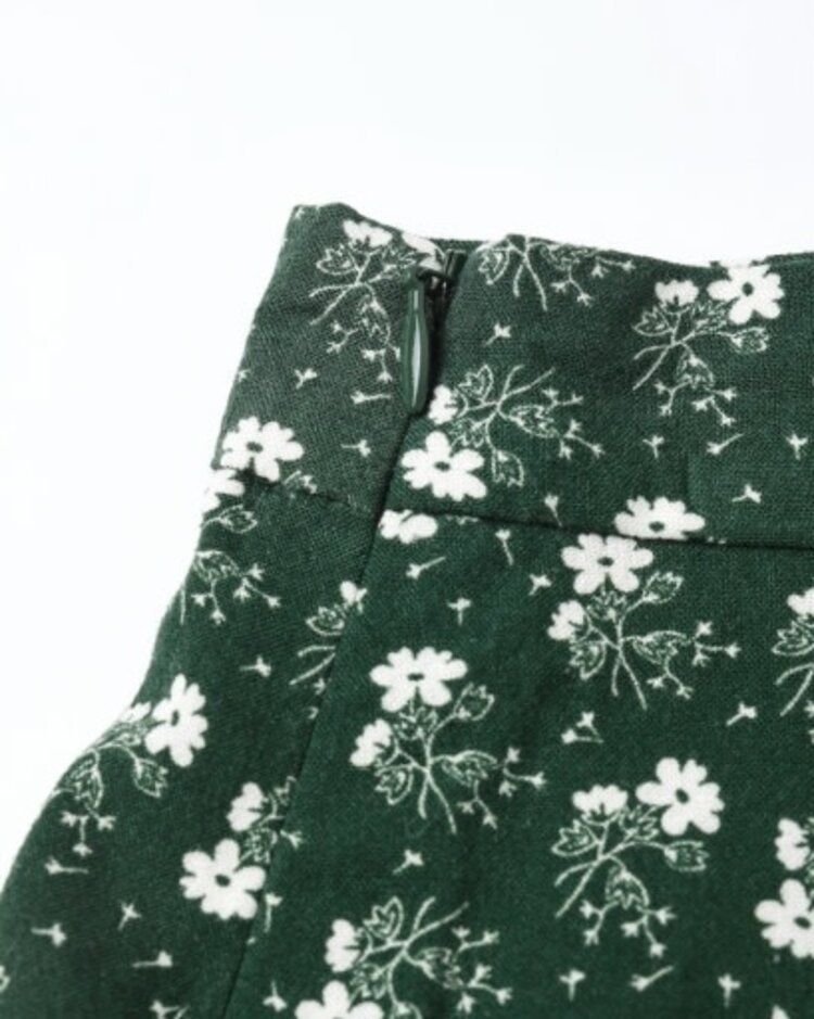 Rylee + Cru Inc. Green Ditsy Rachel Skirt