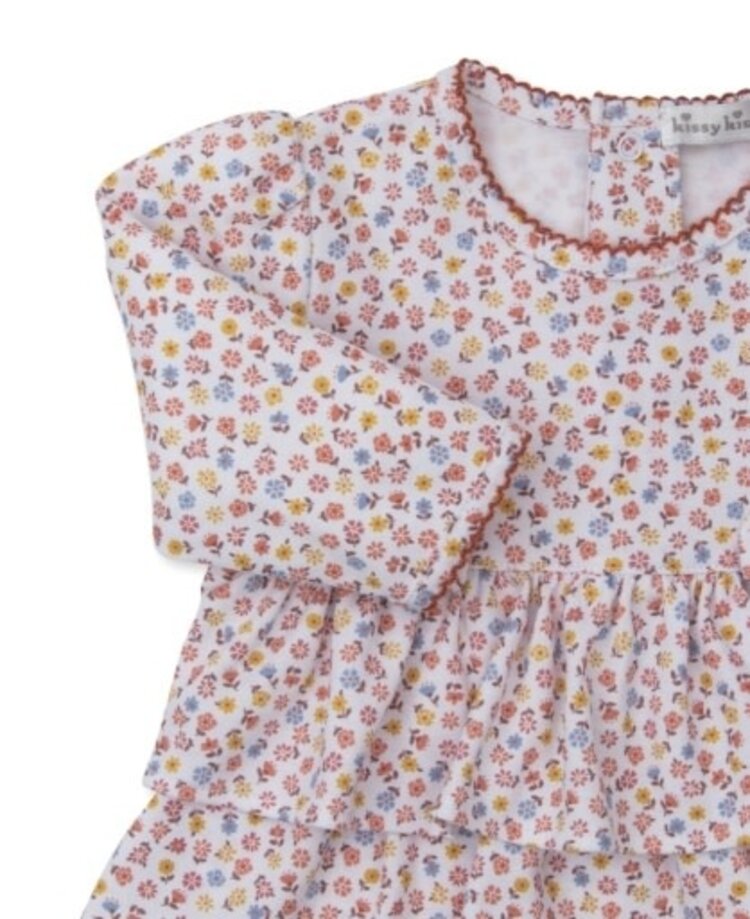 Kissy Kissy Pumpkin Floral Ruffle Playsuit