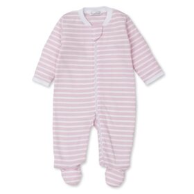 Kissy Kissy Pink Team Stripe Zip Footie
