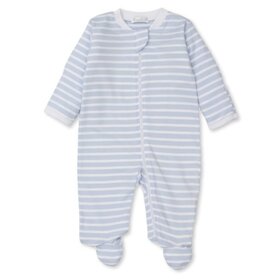Kissy Kissy Blue Team Stripe Zip Footie