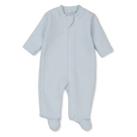 Kissy Kissy Blue Jacquard Zip Footie