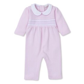 Kissy Kissy CLB Pink Punto Ingles Smocked Playsuit