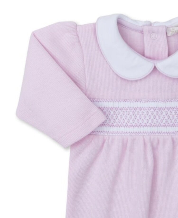 Kissy Kissy CLB Pink Punto Ingles Smocked Playsuit