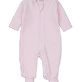 Kissy Kissy Pink Jacquard Zip Footie