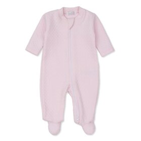 Kissy Kissy Pink Jacquard Zip Footie