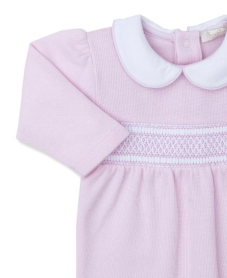Kissy Kissy CLB Pink Punto Ingles Smocked Footie