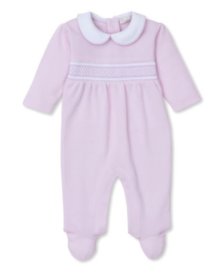Kissy Kissy CLB Pink Punto Ingles Smocked Footie