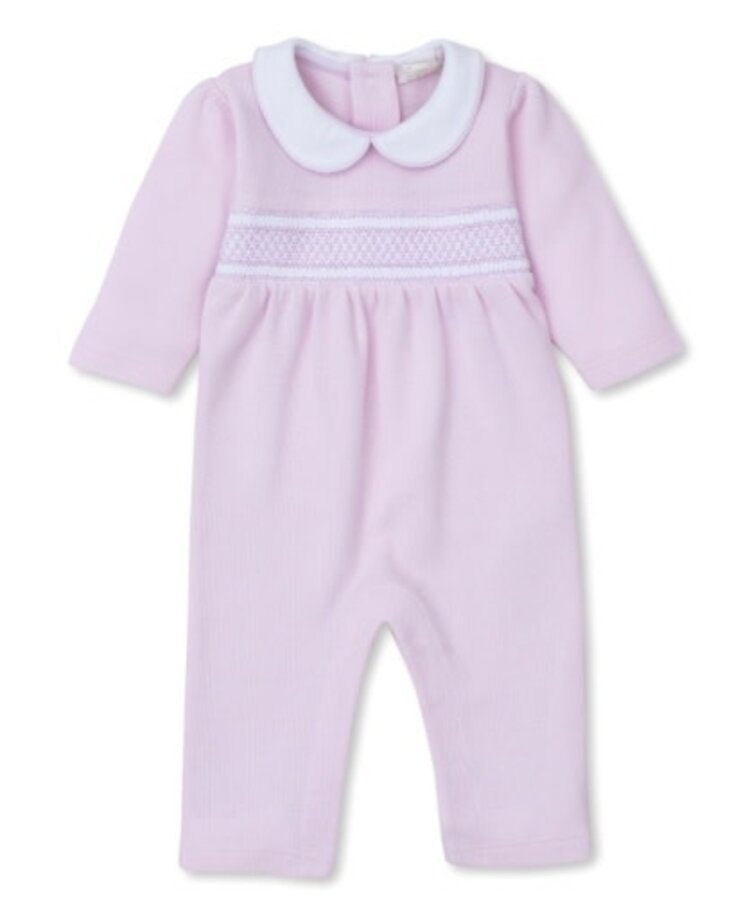 Kissy Kissy CLB Pink Punto Ingles Smocked Playsuit
