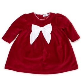 Kissy Kissy Red Velour Bow Dress