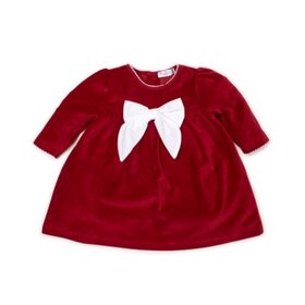 Kissy Kissy Red Velour Bow Dress