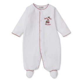Kissy Kissy White 1st Christmas Footie