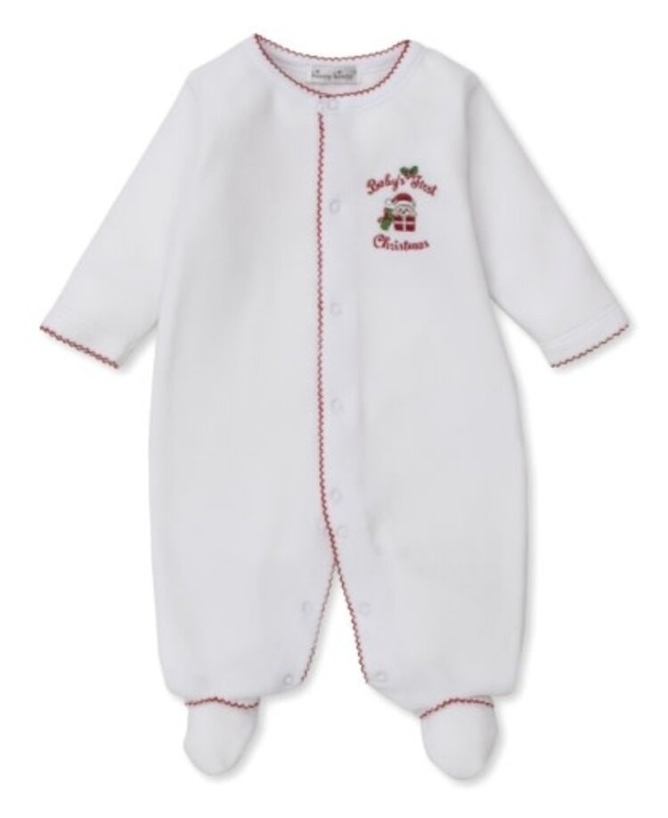 Kissy Kissy White 1st Christmas Footie